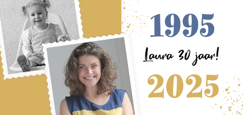 Verjaardags uitnodiging met eigen foto's