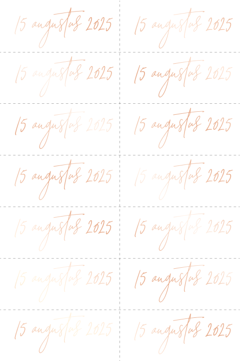 DIY label trouwen met folie 7x3cm
