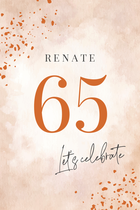 Uitnodiging met watecolor achtergrond