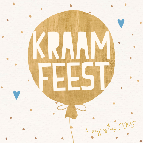 Uitnodiging kraamfeest met ballon