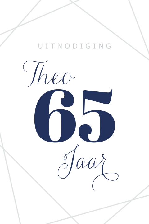 Moderne uitnodiging verjaardag op wit