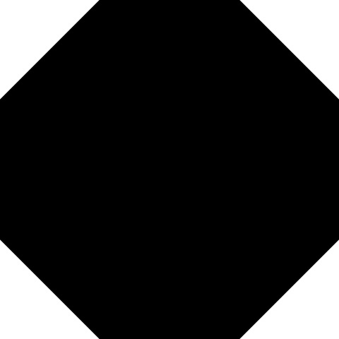 Enkele kaart achthoek blanco