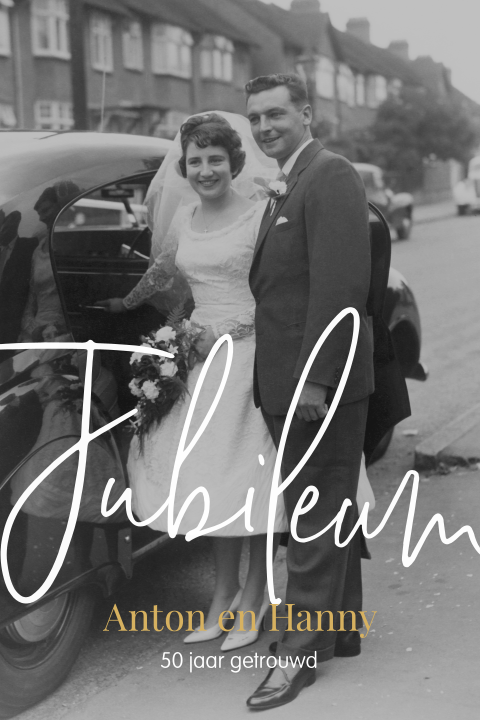Jubileumkaart met eigen foto voor 50 jarig jubileum