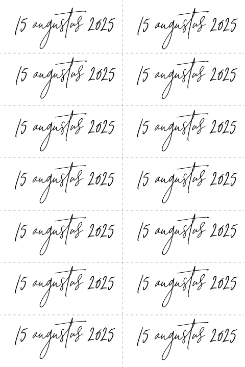 DIY label trouwen 7x3cm