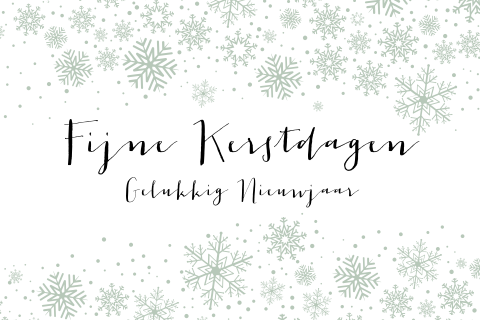 Dubbele kerstkaart met ijssterren