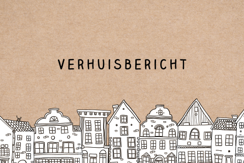 Verhuiskaart met kraftlook