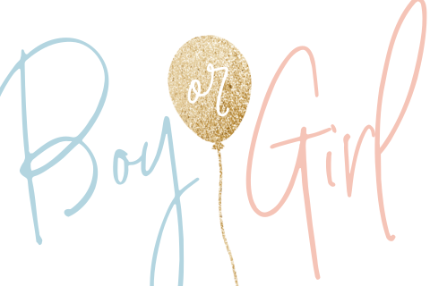 Uitnodiging genderreveal met ballon