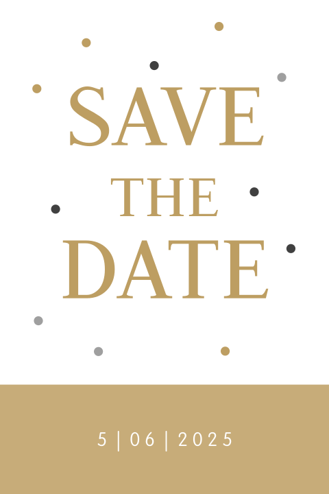 Stoere save the date kaart