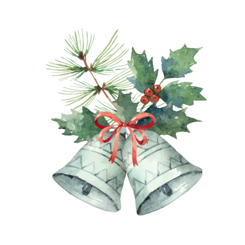 Kerst sluitstickers kerstbel