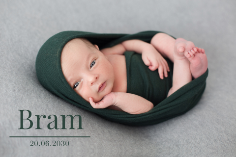 Geboortekaartje foto enkel