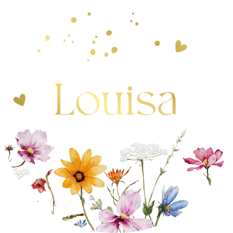 Sluitzegels communie zomerse bloemen goudfolie