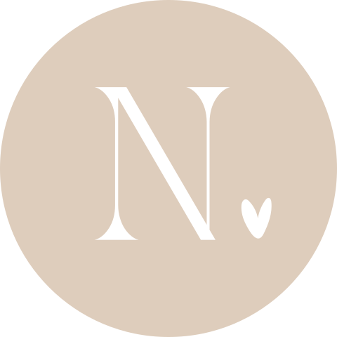 Sluitzegels beige met letter en hartje | 25 stuks