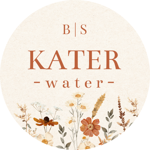 Sticker voor katerwater veldbloemen beige| 12 stuks