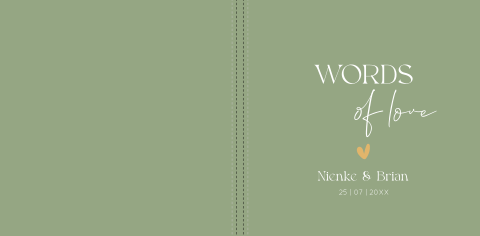 Gastenboek bruiloft groen typografie