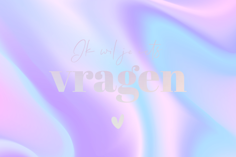 Getuige kaart ik wil je iets vragen holografisch folie paars