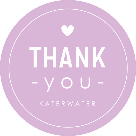 Sticker voor katerwater lila| 12 stuks