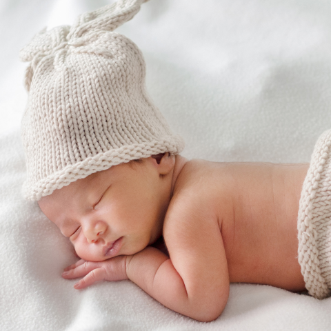 Fotolabel vierkant geboortekaartje | 16 stuks 4x4 cm