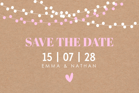 Save the Date kaart kraft look slingers