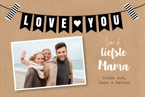 Moederdagkaart met foto kraftlook