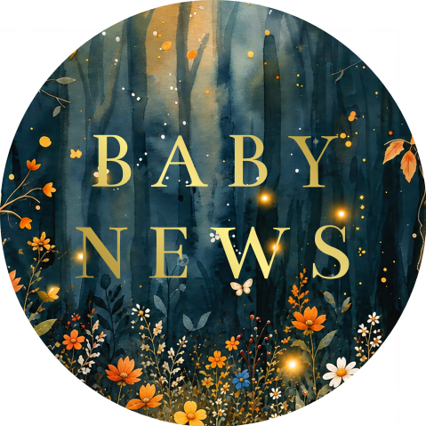 Sluitzegels geboortekaartje baby news goudfolie