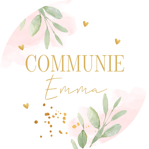 Sluitzegel floral roze communie meisje
