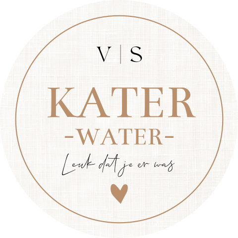 Sticker voor katerwater linnenlook | 12 stuks