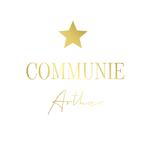 Sluitstickers communie wit ster goudfolie | 25 stuks