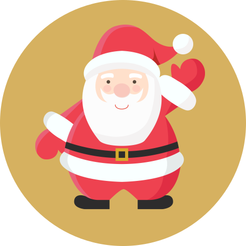 Kerst sluitstickers met kerstman