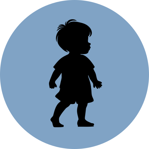 Sluitzegel silhouet jongen blauw