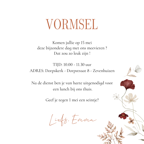Kaart binnenkant