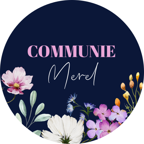 Sluitzegels communie bloemen donkerblauw roze
