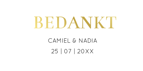 Labeltjes huwelijk wit rechthoek goudfolie | 10 stuks