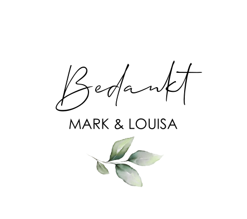 Labeltje huwelijk hartje bedankt 46x40 mm | 16 stuks