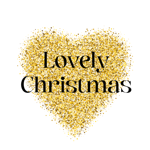Kerst sluitstickers hartje goudlook Lovely Christmas