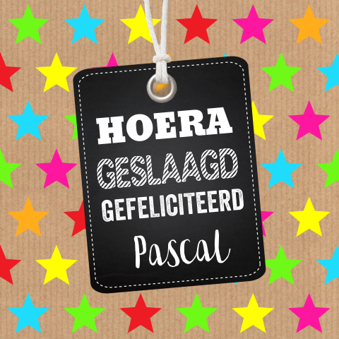 Felicitatie geslaagd sterren kraftlook