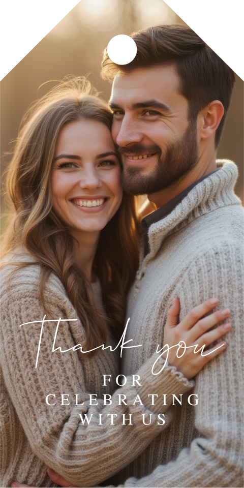 Labeltje huwelijk met eigen foto | 18 stuks