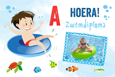Felicitatie zwemdiploma