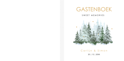 Gastenboek huwelijk kerst winter wedding forrest