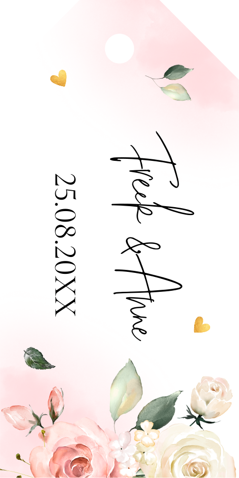 Labeltjes bloemen rozen |  16 stuks