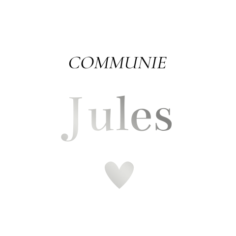 Sluitstickers communie wit hartje zilverfolie | 25 stuks