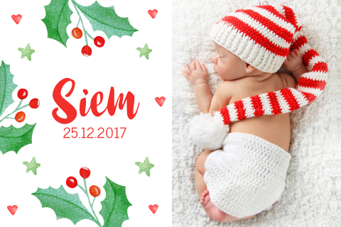 Kerst geboortekaartje