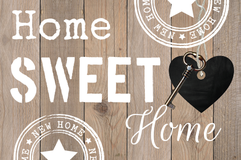 Felicitatie nieuwe woning hout