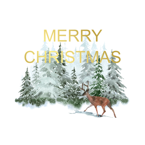 Kerst stickers forrest groen goudfolie | 25 stuks