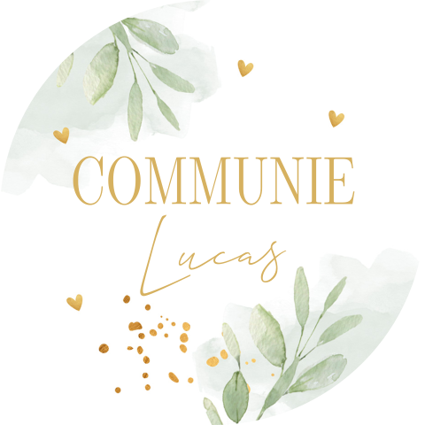 Sluitzegel communie floral mintgroen