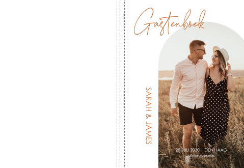 Gastenboek bruiloft foto boog vorm