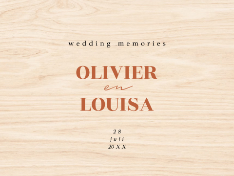 Bruiloft memorybox met namen