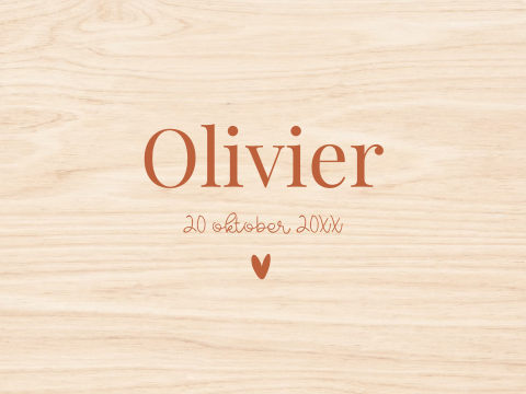 Memorybox hout met naam en geboortedatum