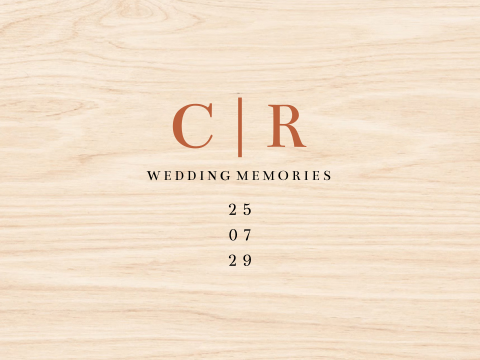 Bruiloft memorybox met namen datum