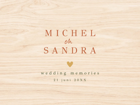 Bruiloft memorybox met namen