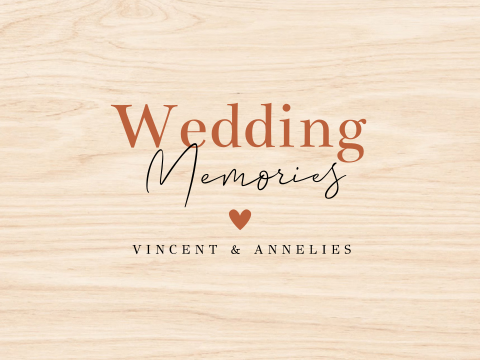 Bruiloft memorybox met namen datum